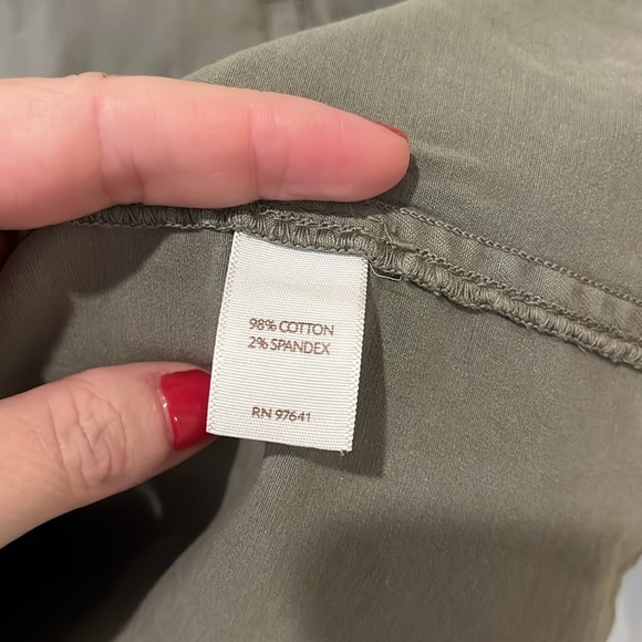 J Jill army green shirt dress, 8P - Picture 8 of 9